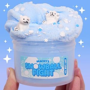 NEW Peachybbies Snowball Fight Slime